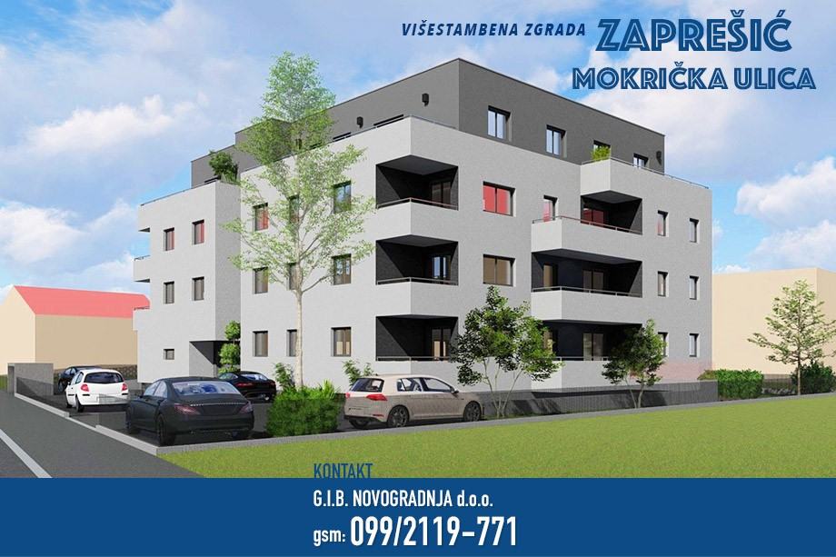 Višestambena zgrada Zaprešić, Mokrička ulica · G.I.B. NOVOGRADNJA Render 1