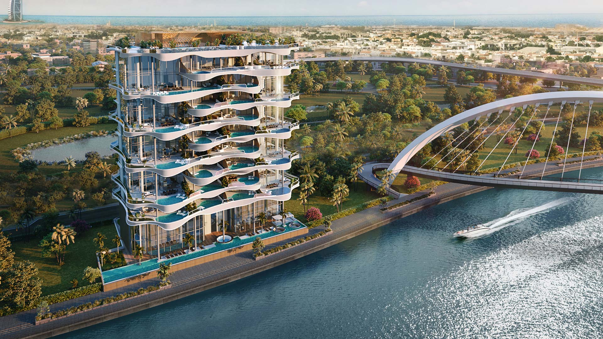 One Canal Residences, Dubai Water Canal · AHS Properties Render 4