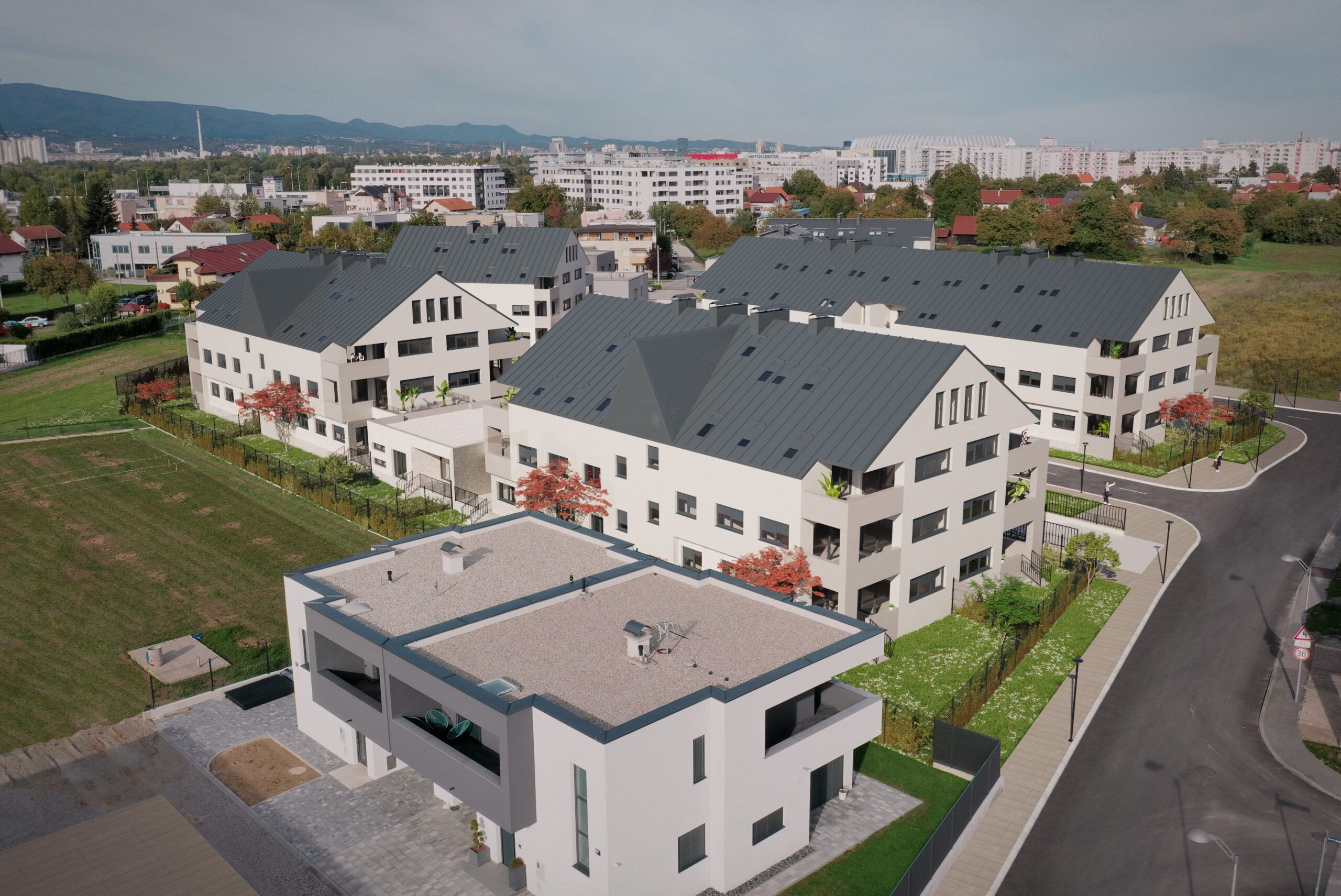 Projekt stambeno poslovnih zgrada Zdihovska, Blato · Arhitektonski studio Vučković Render 7