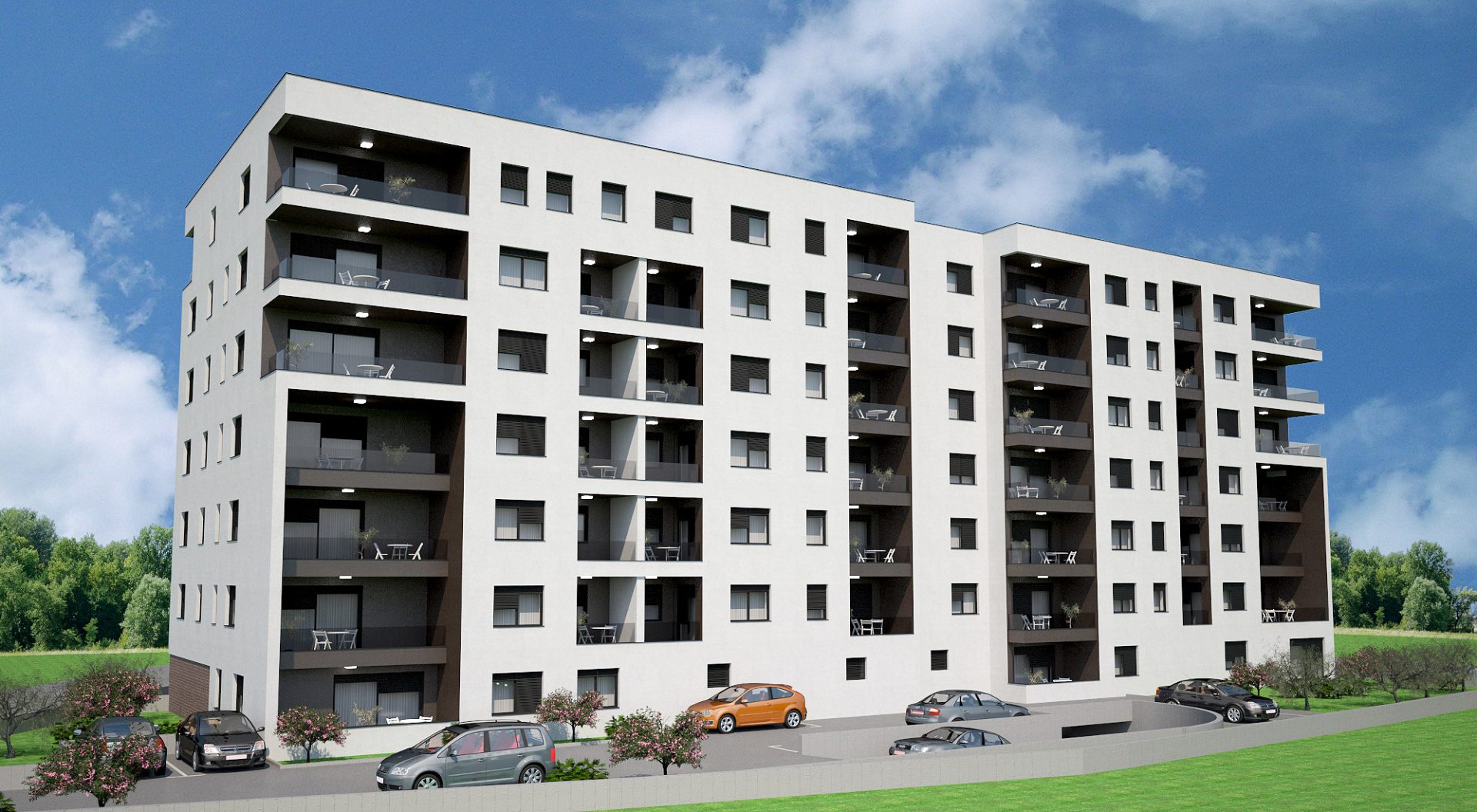 Wohnbau Projekt Špansko · Wohnbau Render 2