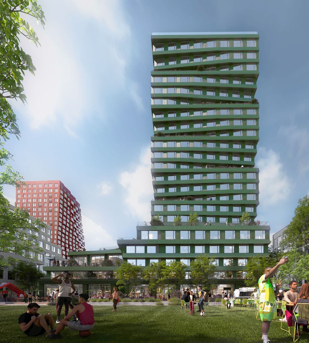 Mission Rock, Building F · Studio Gang Render 1