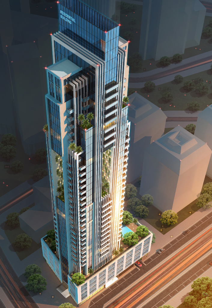 Regina Tower, Jumeirah Village · Tiger Properties Render 2