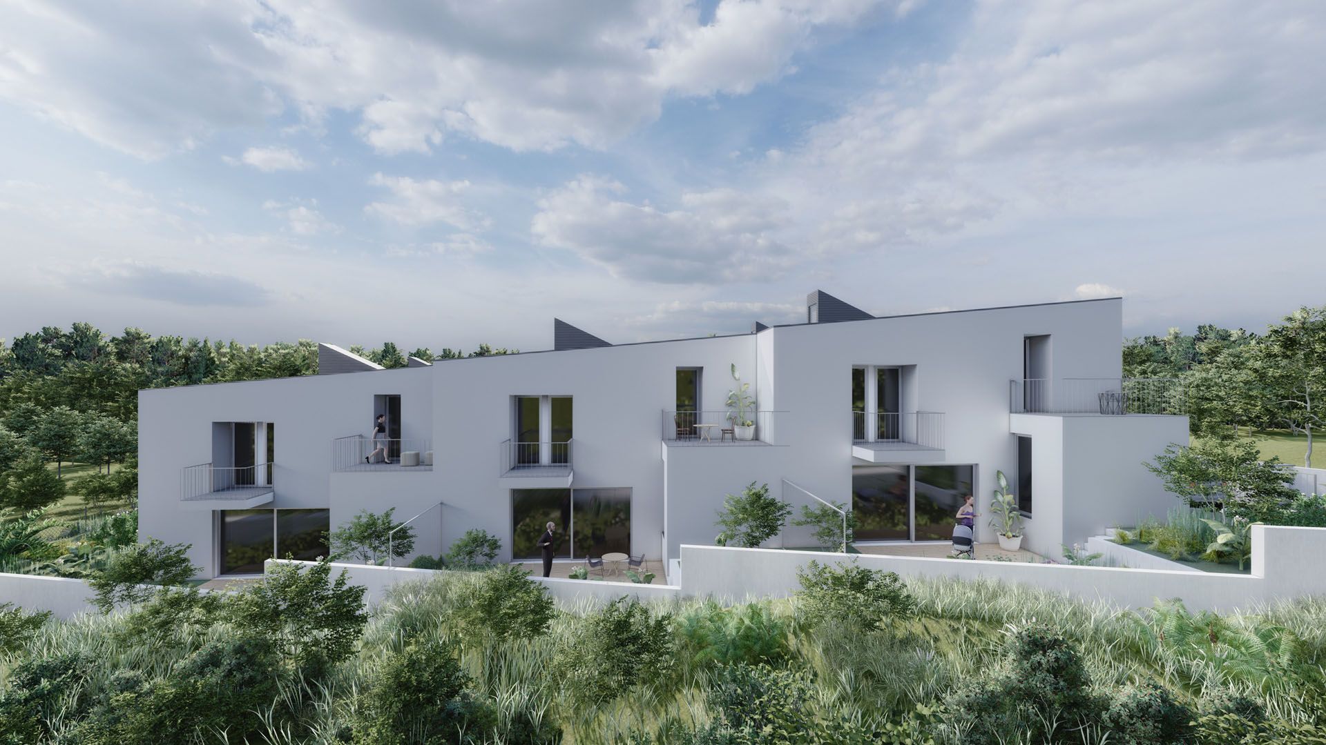 Kuće u nizu Lovački put · Domizil gradnja Render 3