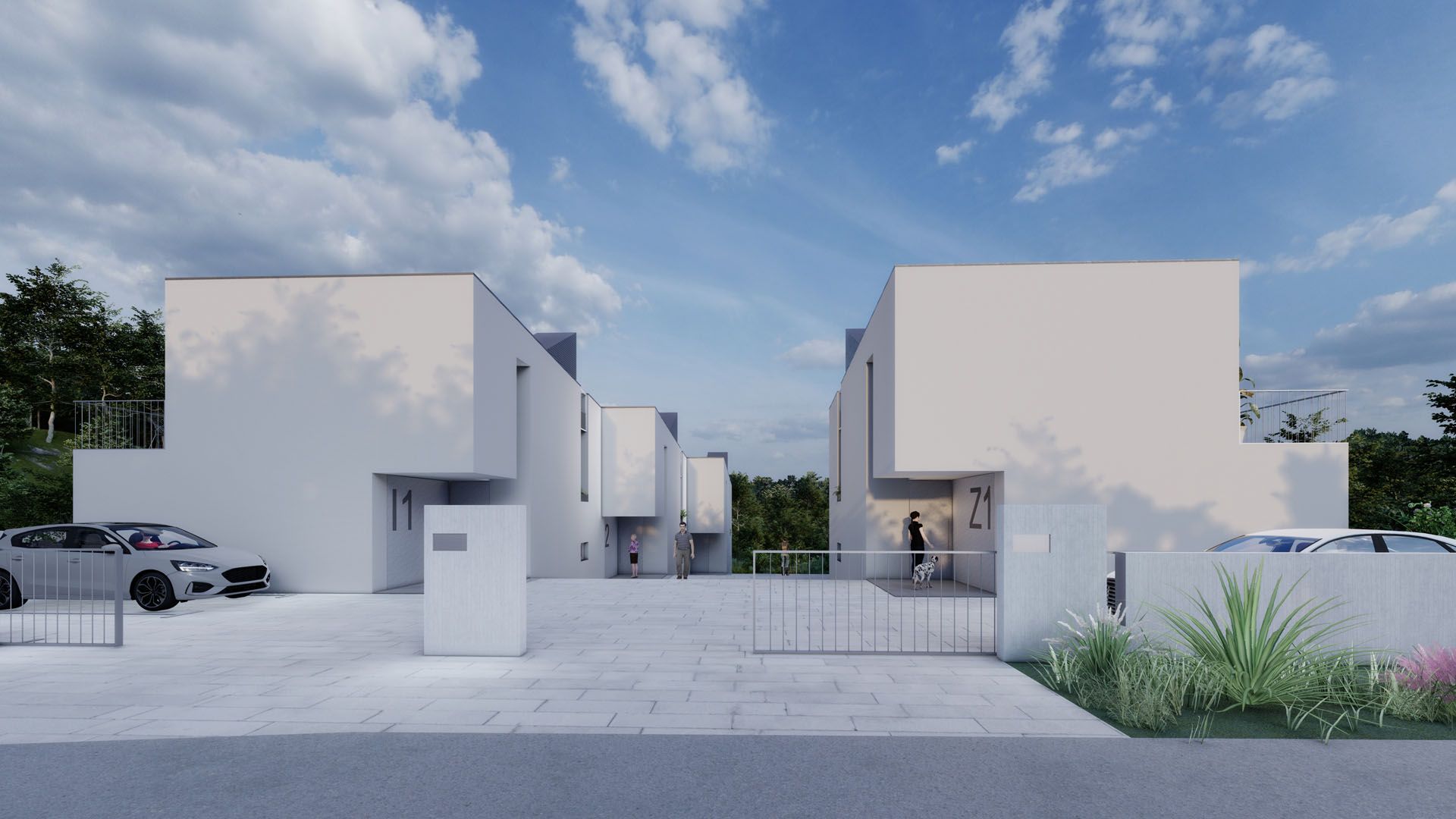 Kuće u nizu Lovački put · Domizil gradnja Render 4