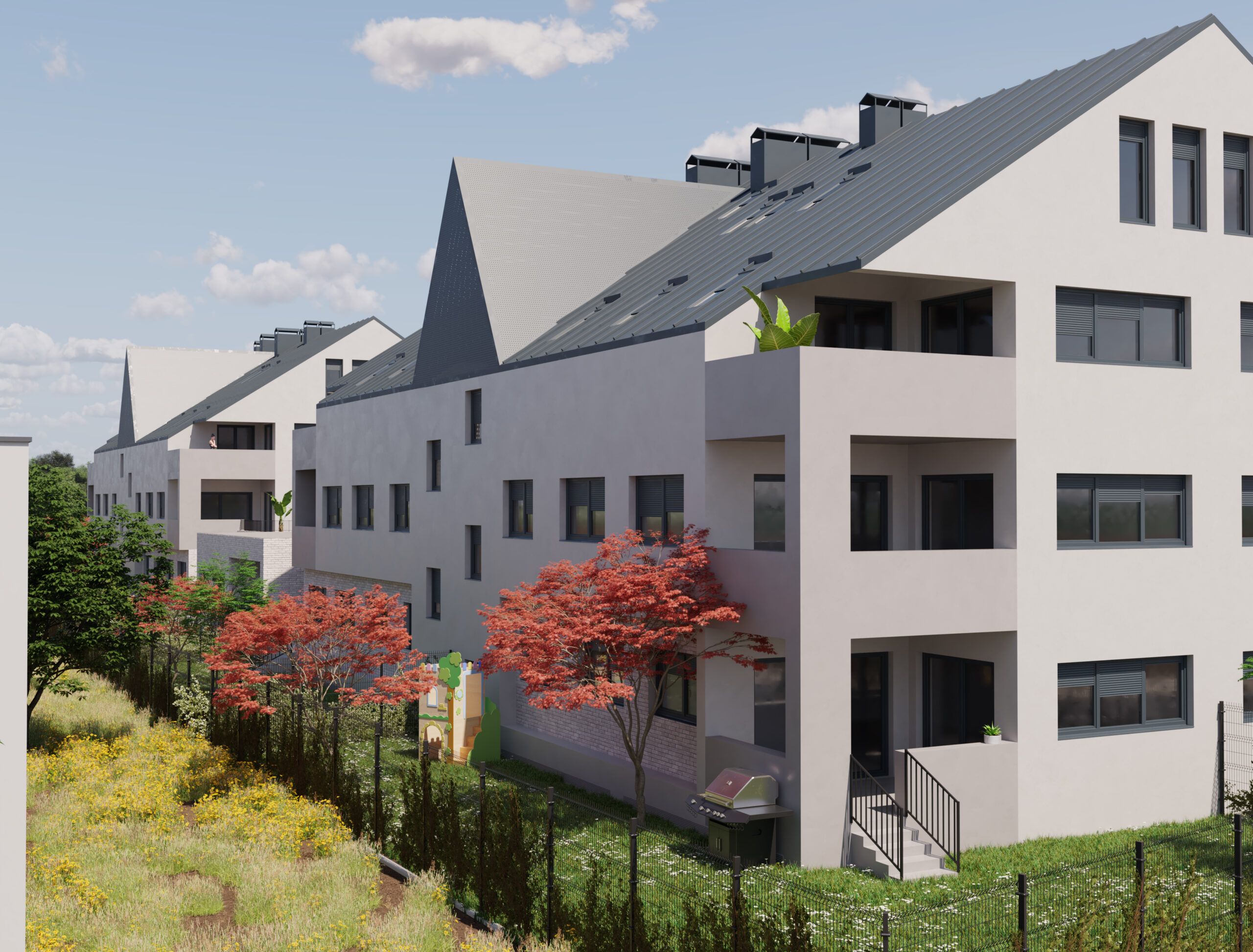 Projekt stambeno poslovnih zgrada Zdihovska, Blato · Arhitektonski studio Vučković Render 11