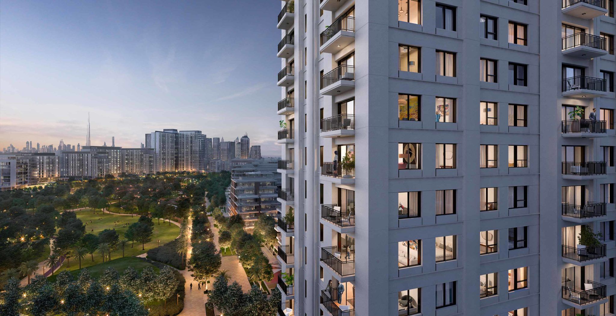 Park field at Dubai Hills · Emaar Properties Render 4