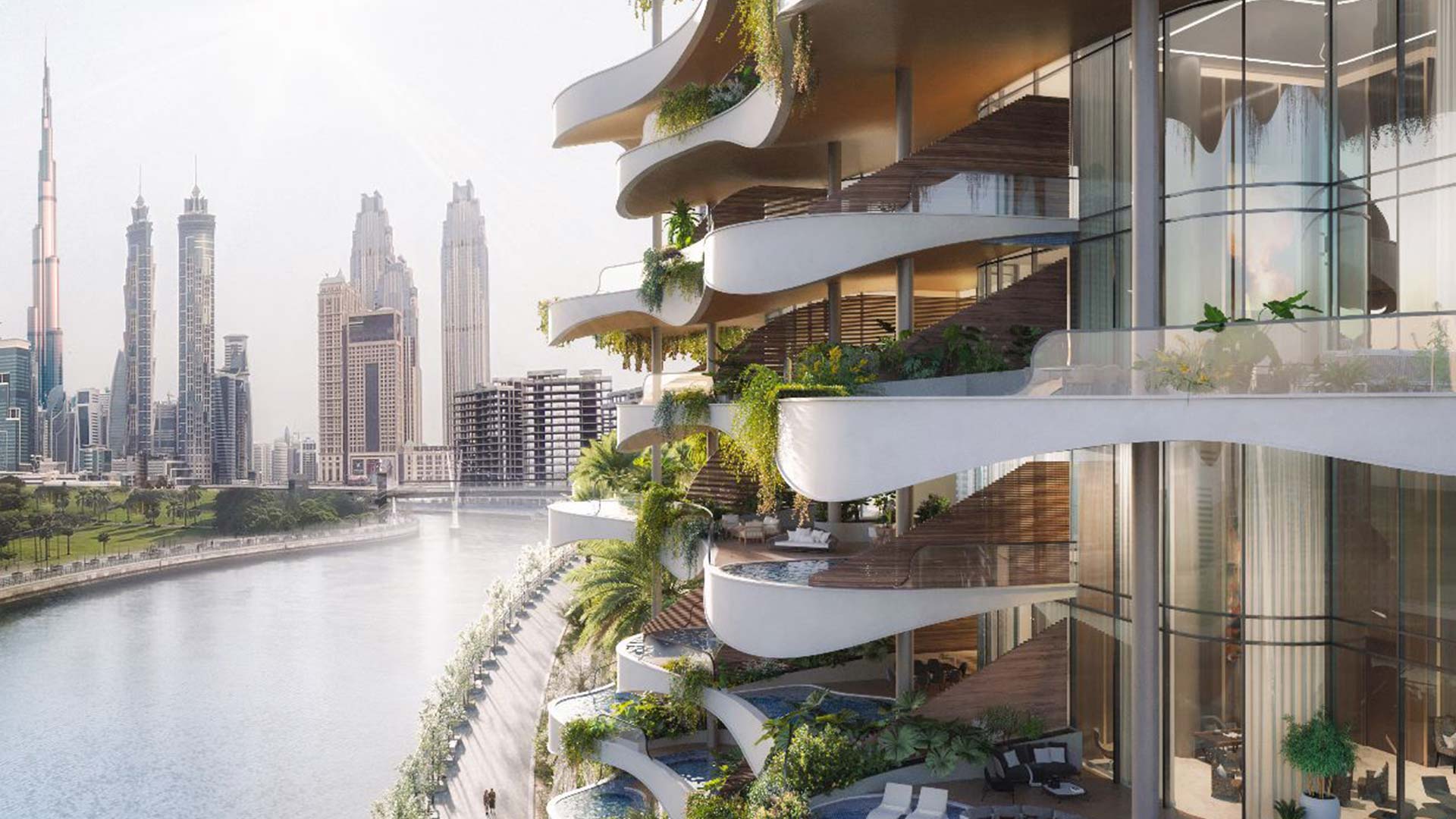 One Canal Residences, Dubai Water Canal · AHS Properties Render 5