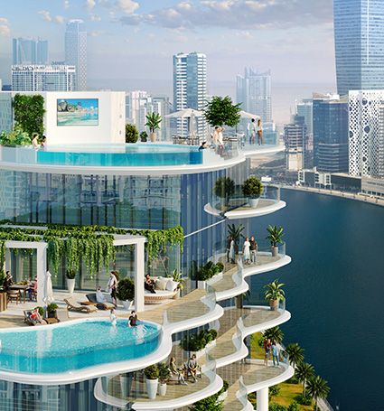 Chic Tower, Damac Properties · DAMAC Properties Render 3