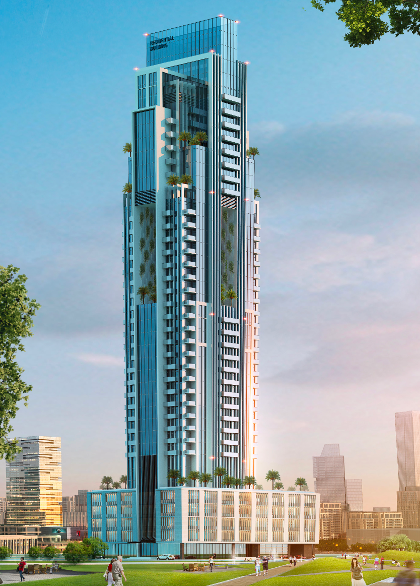 Regina Tower, Jumeirah Village · Tiger Properties Render 1