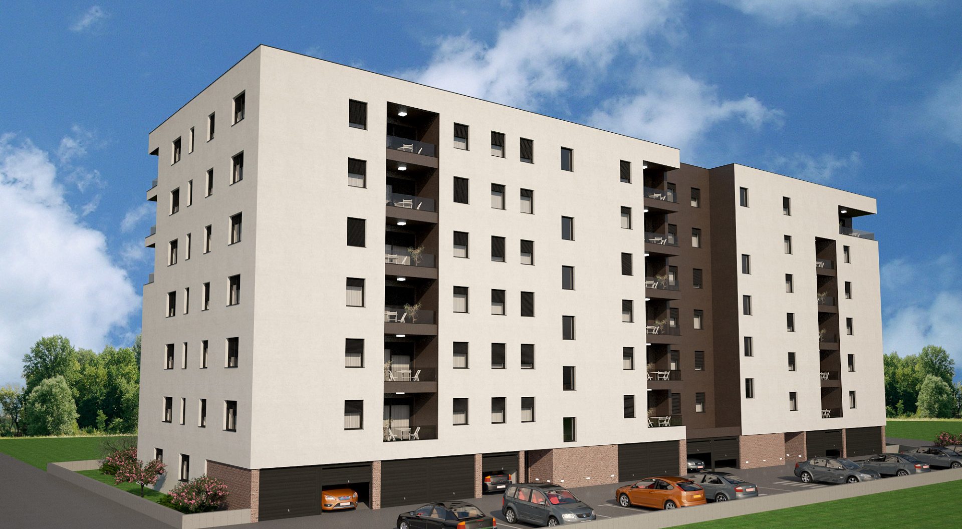 Wohnbau Projekt Špansko · Wohnbau Render 3