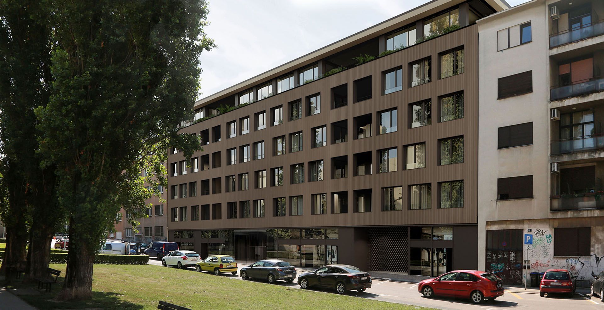 Park Kneževa, križanje Branimirove i Kneza Borne · VMD Grupa Render 1