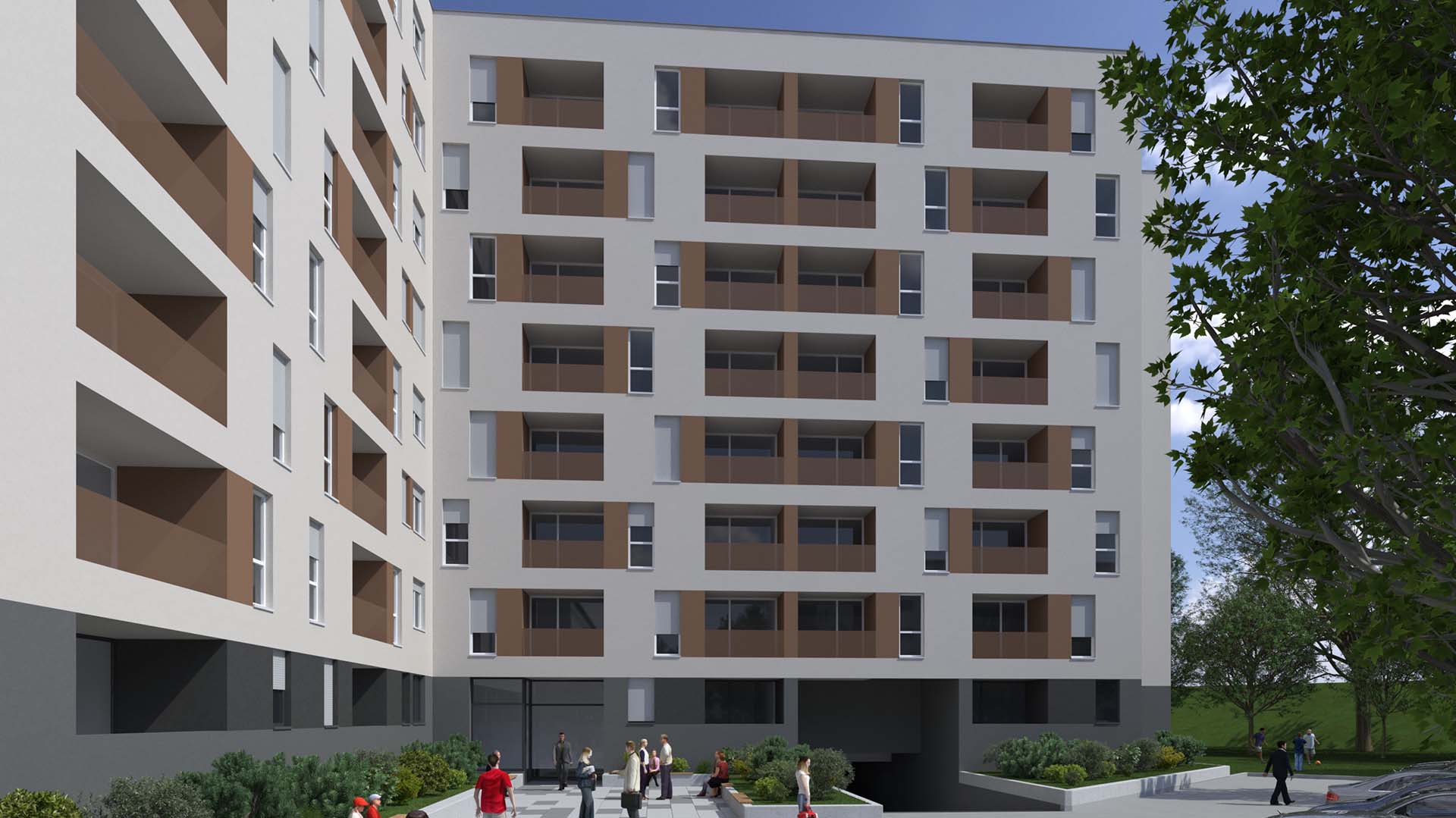 Projekt Trnsko, Novi Zagreb · Domograd d.o.o. Render 3