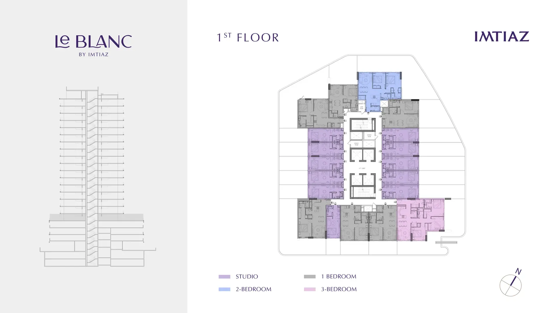 1st floor plan — Le Blanc
