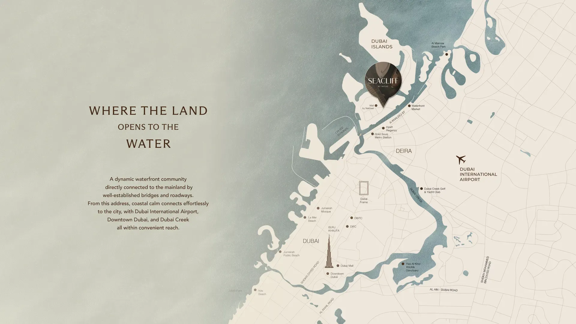Seacliff location map – Dubai Islands